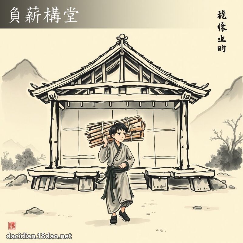 负薪构堂 配图