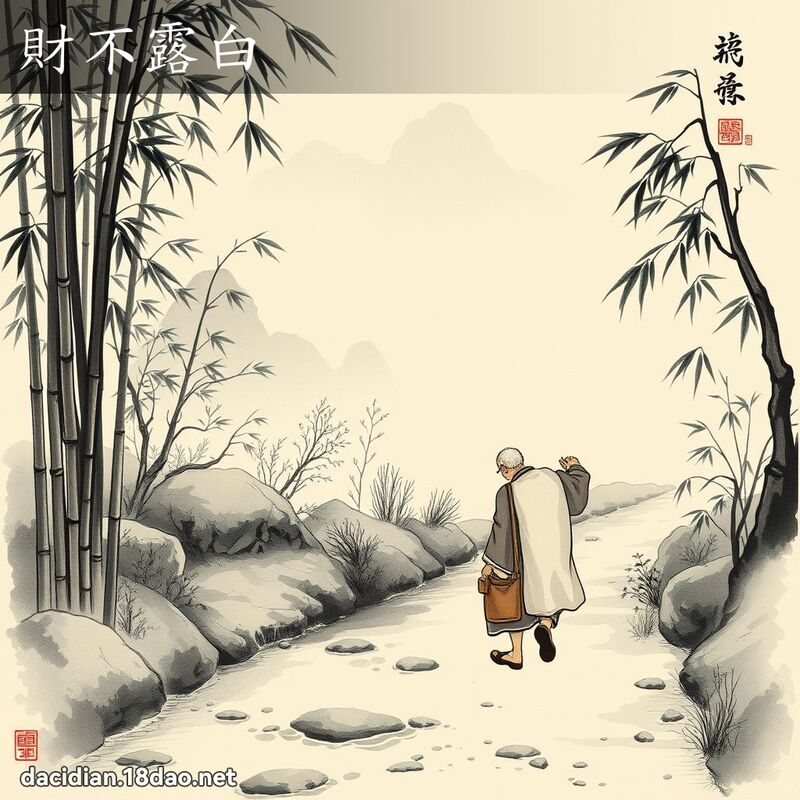 財不露白 - 中華成語配圖