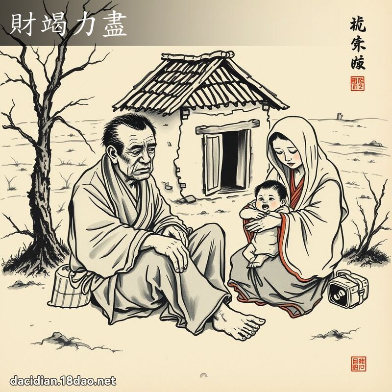 财竭力尽 配图