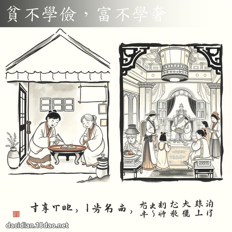 贫不学俭,富不学奢 配图