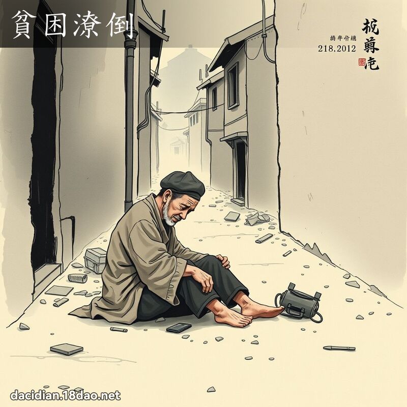 贫困潦倒 配图