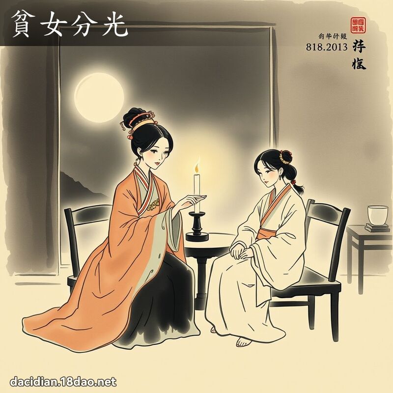 贫女分光 配图
