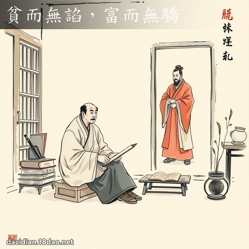贫而无諂,富而无骄 配图