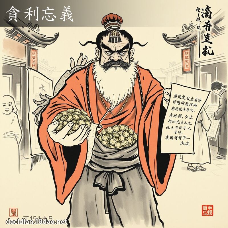 贪利忘义 配图