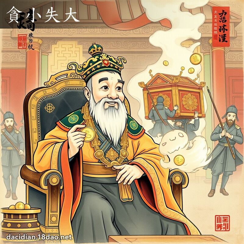 贪小失大 配图