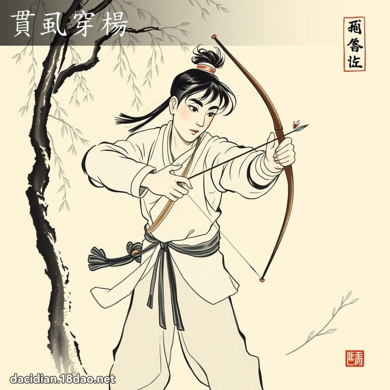 贯虱穿杨 - 中华成语配图