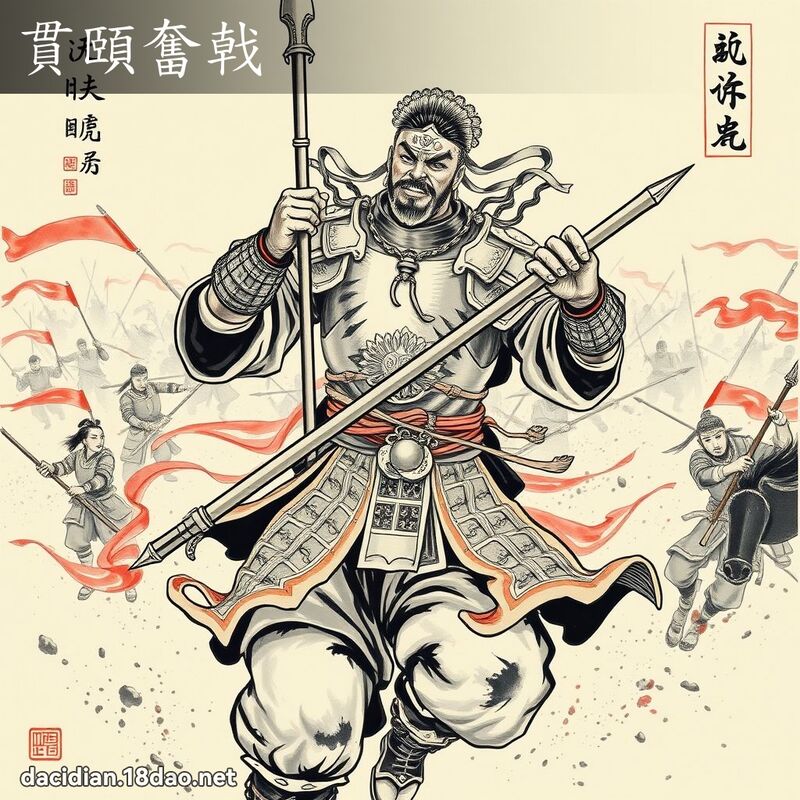 貫頤奮戟 配图