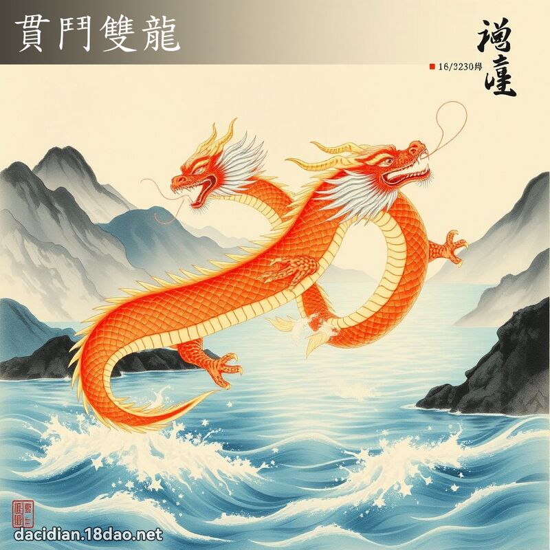 貫鬥雙龍 配图