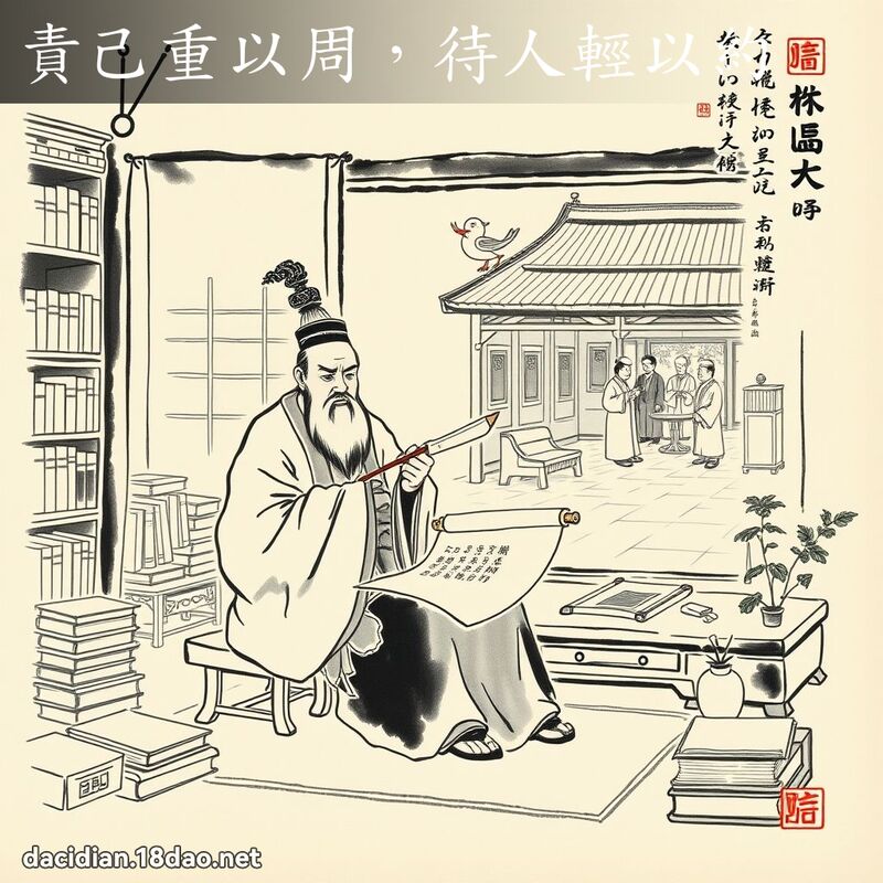 責己重以周,待人輕以約 配图