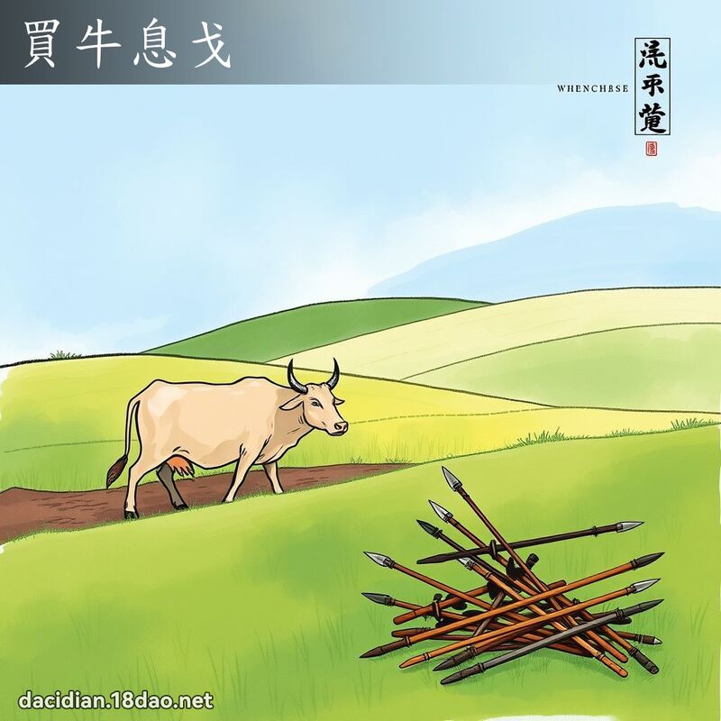 買牛息戈 配图