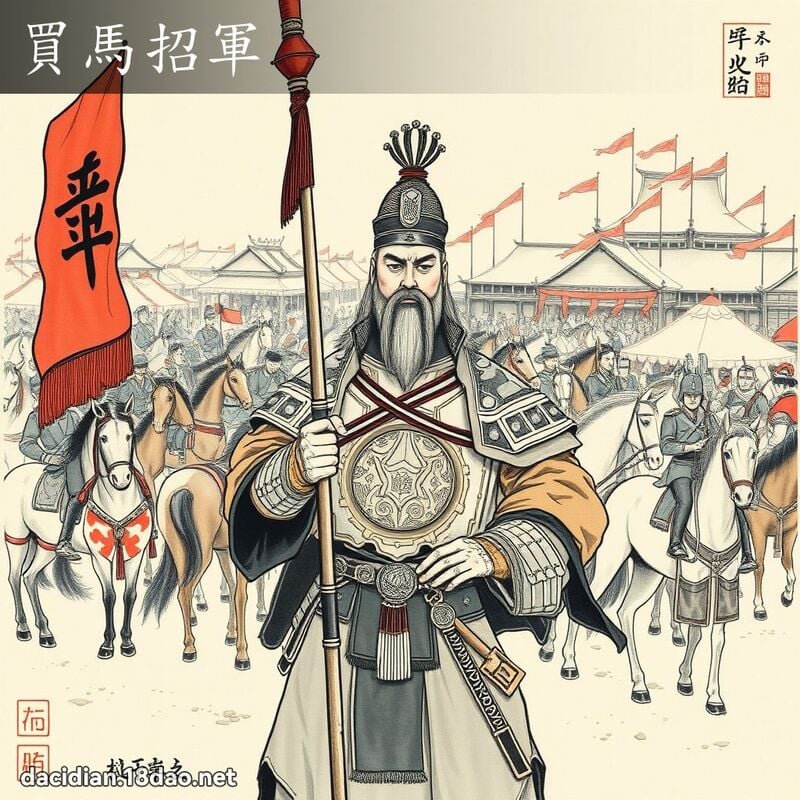買馬招軍 - 中華成語配圖