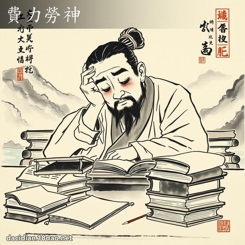 费力劳神 配图