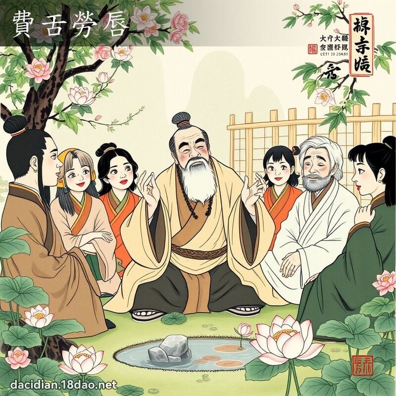 费舌劳唇 配图