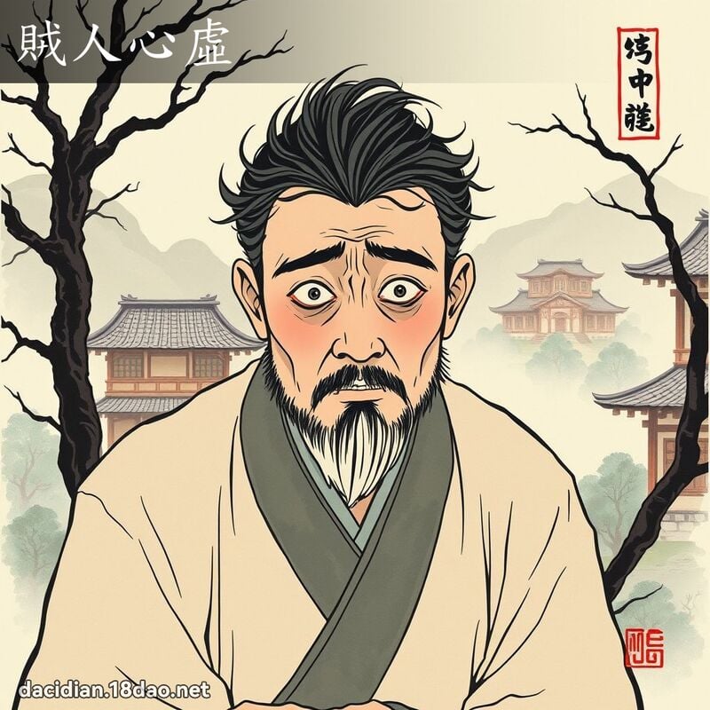 贼人心虚 - 中华成语配图