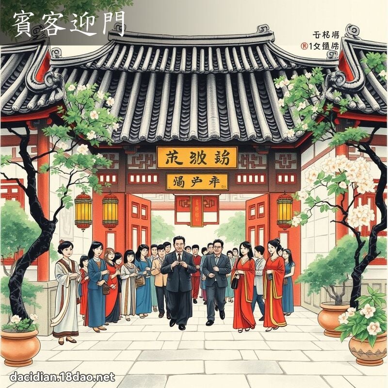 宾客迎门 配图