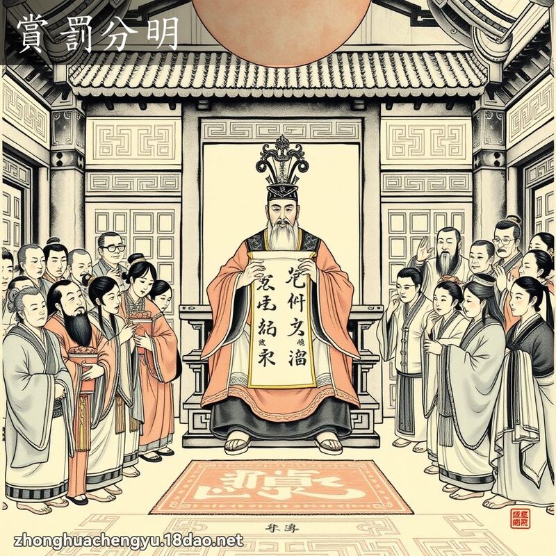 賞罰分明 - 中華成語配圖