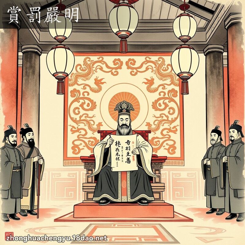 賞罰嚴明 - 中華成語配圖