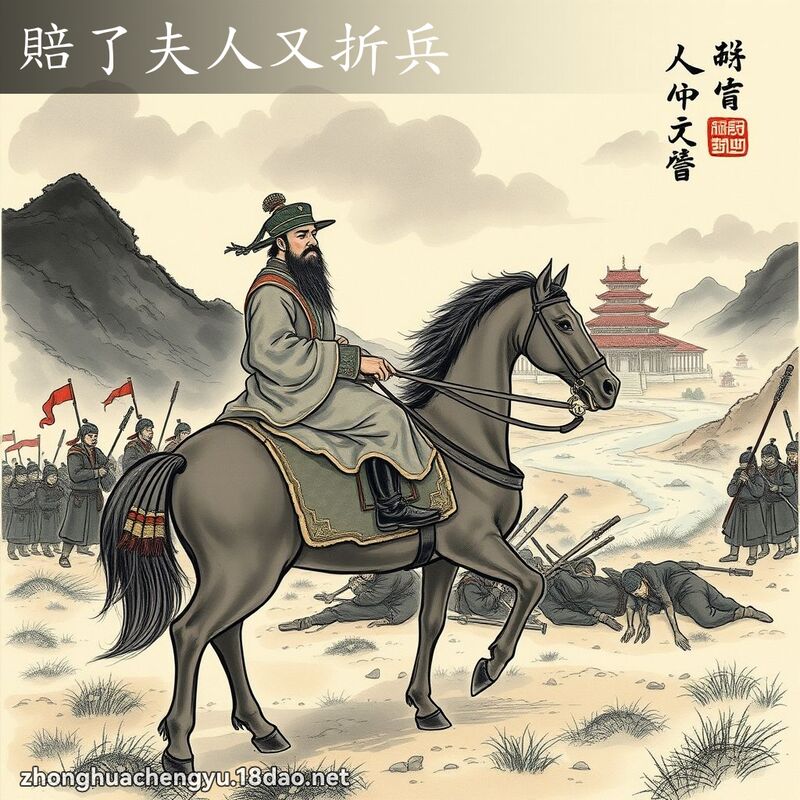 賠了夫人又折兵 - 中華成語配圖