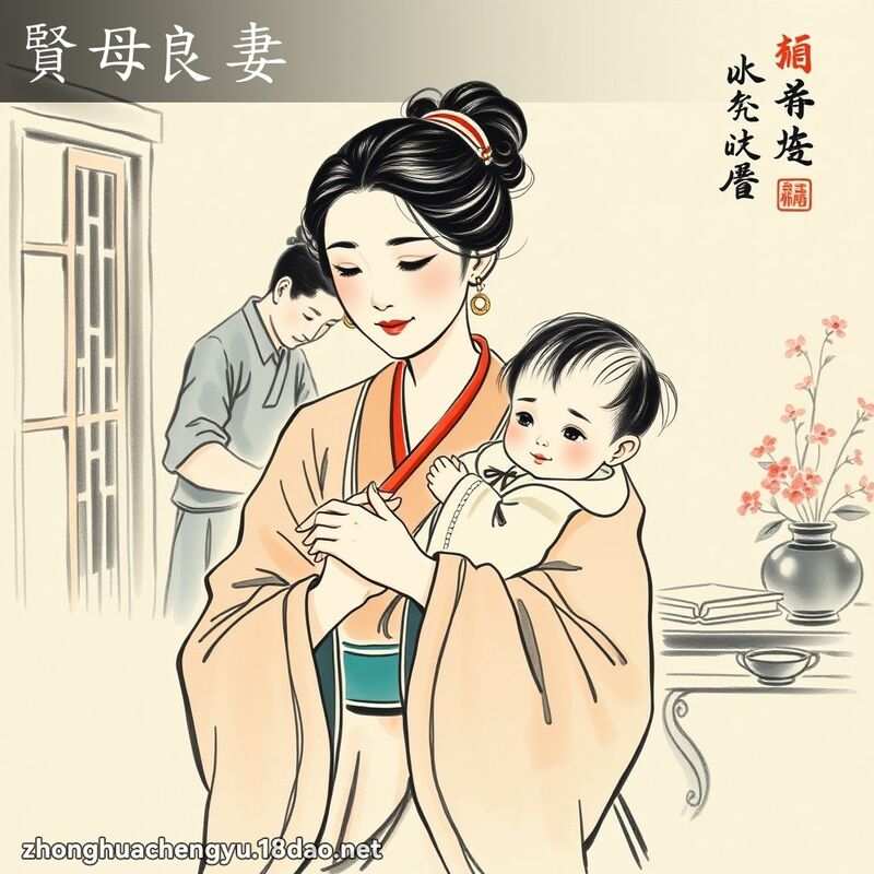 贤母良妻 - 中华成语配图