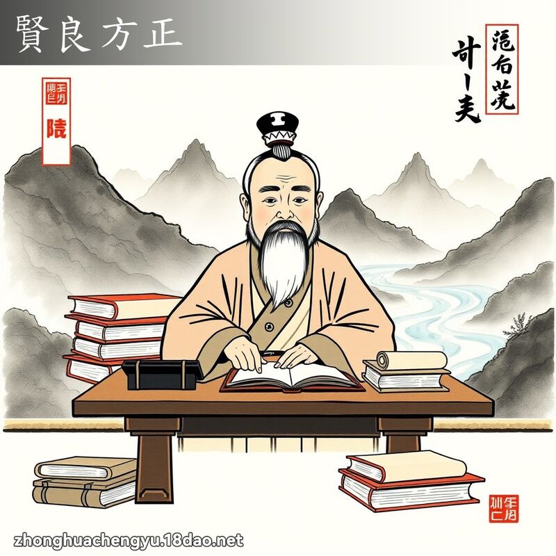賢良方正 - 中華成語配圖