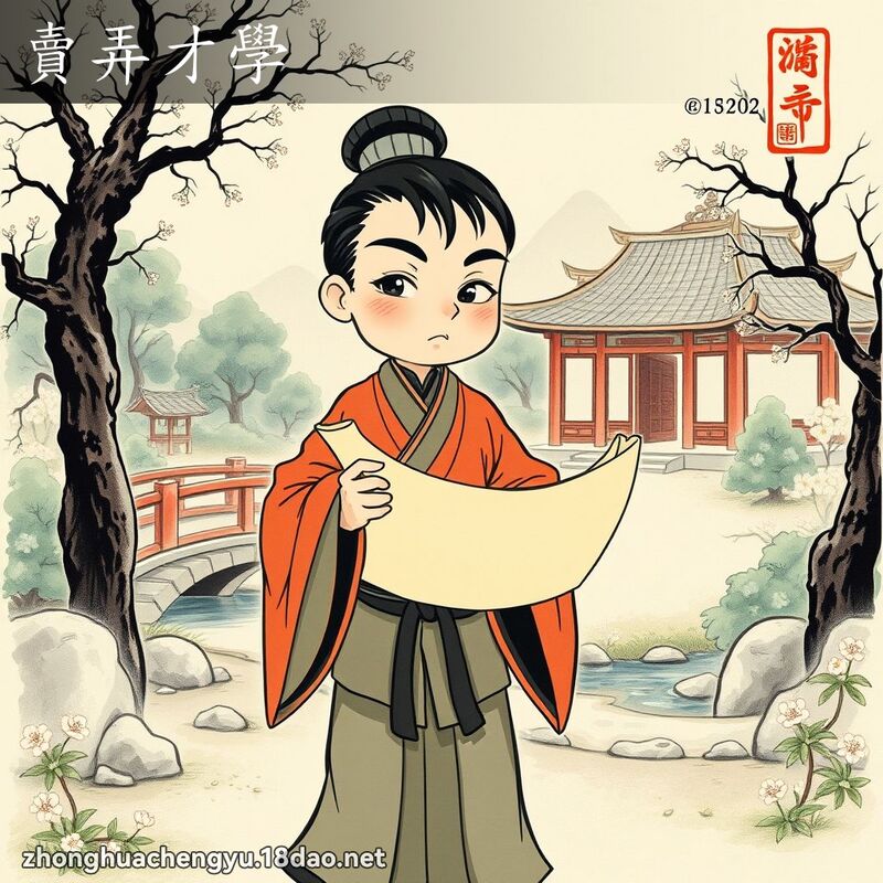 卖弄才学 - 中华成语配图