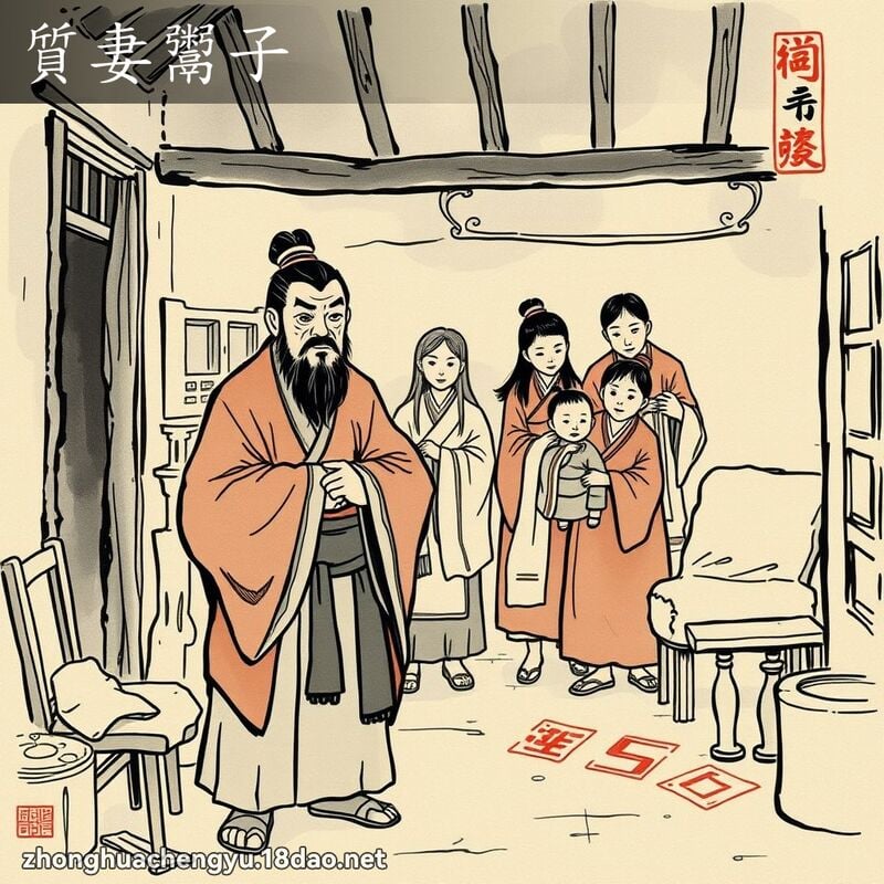 質妻鬻子 - 中華成語配圖