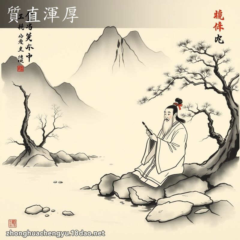 质直浑厚 - 中华成语配图