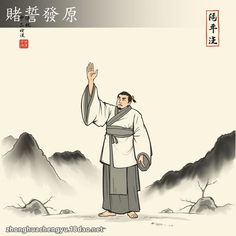 賭誓發原 - 中華成語配圖