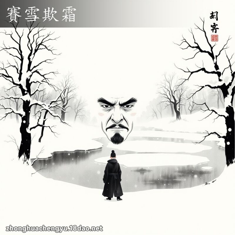 赛雪欺霜 - 中华成语配图