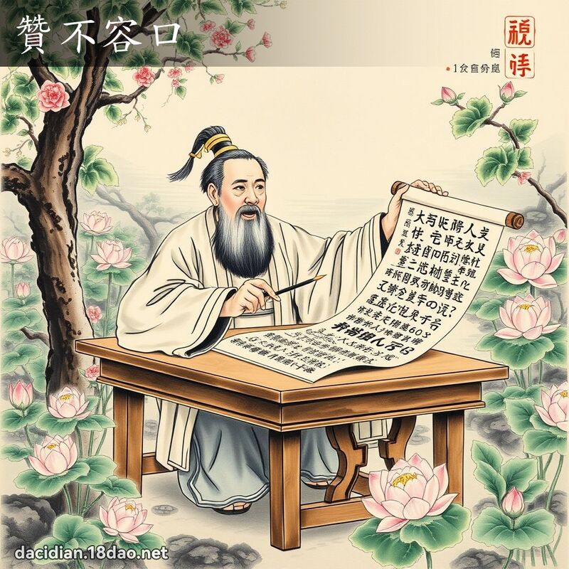 赞不容口 配图