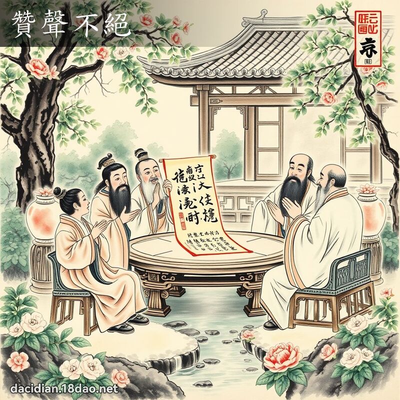 赞声不绝 配图