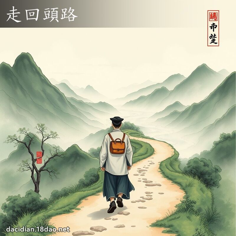 走回头路 配图
