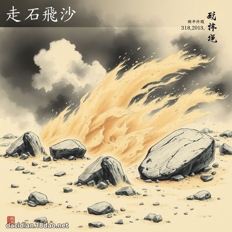 走石飞沙 配图