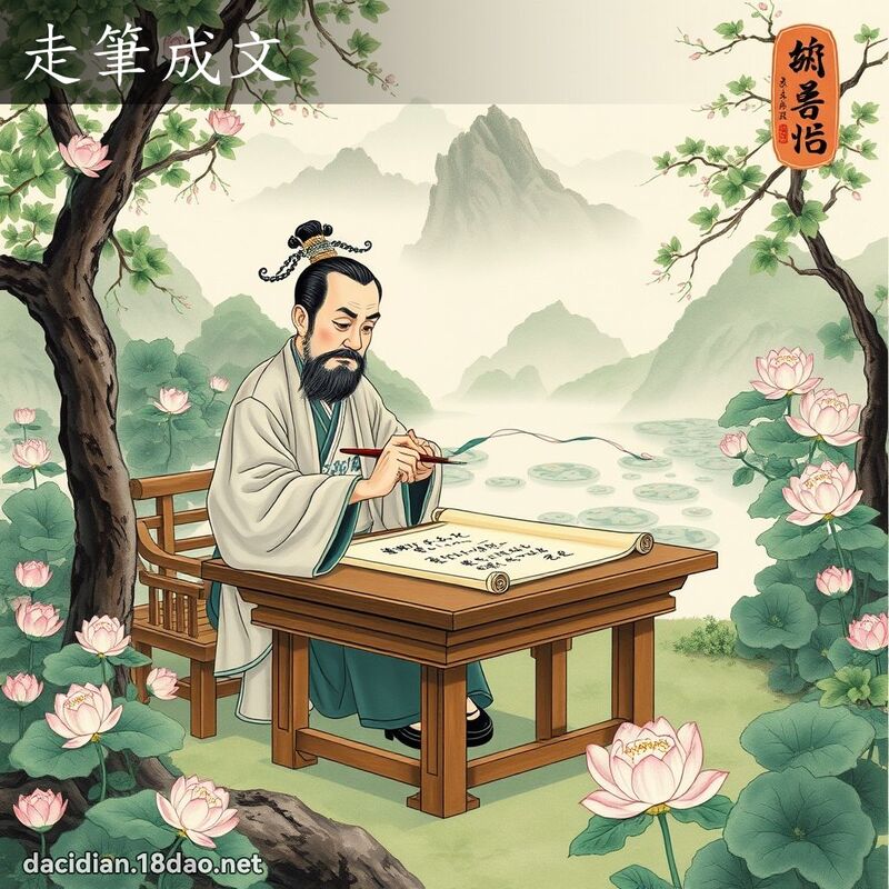 走笔成文 配图