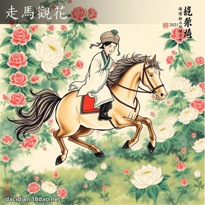走马观花 配图