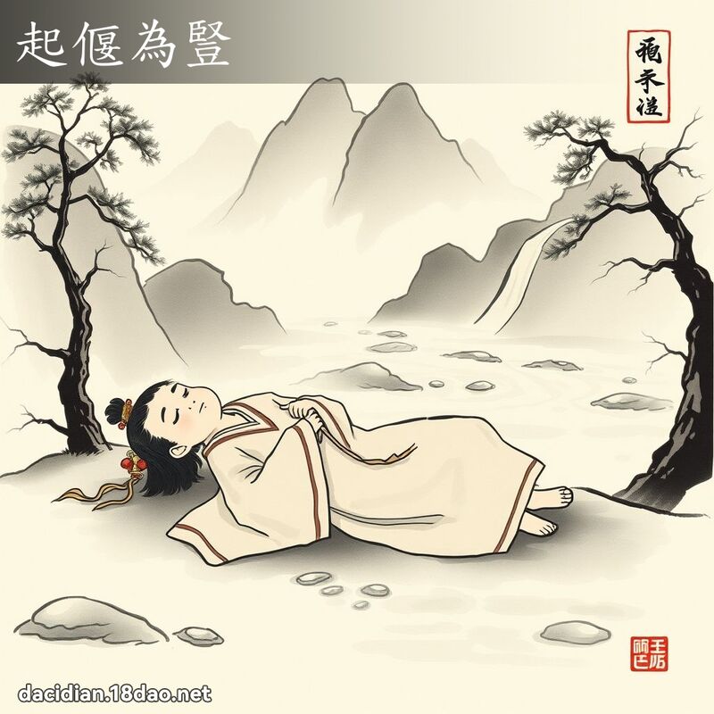 起偃为竖 配图