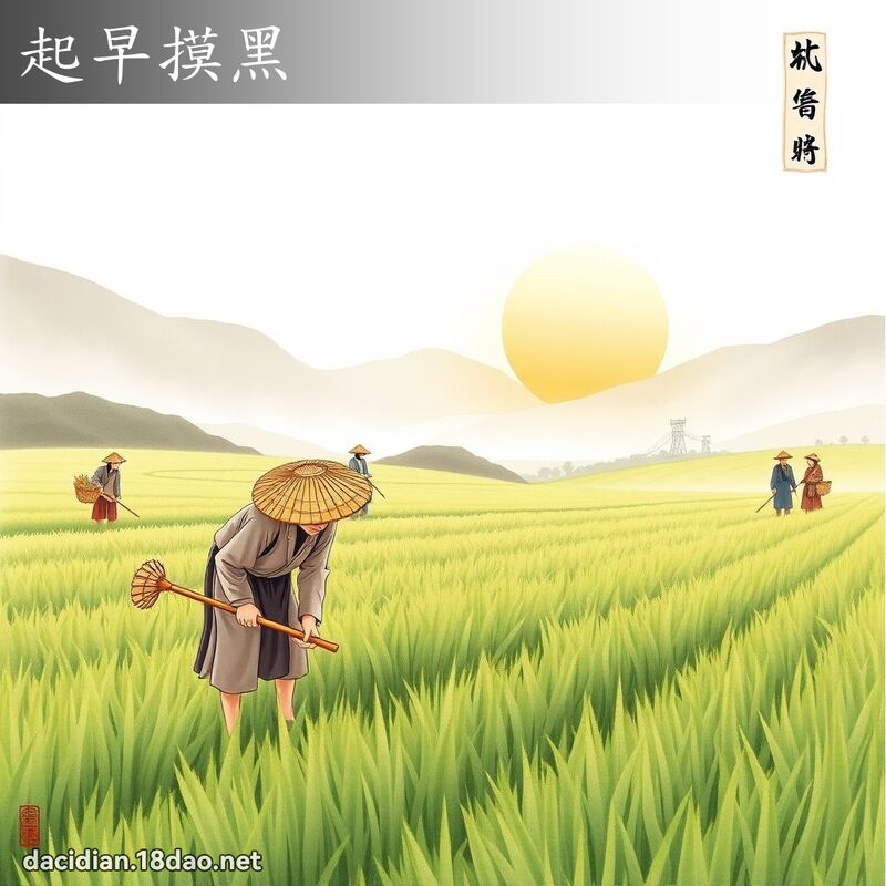 起早摸黑 配图