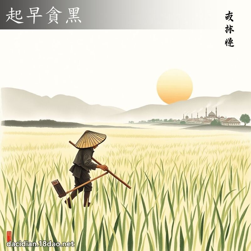 起早贪黑 配图
