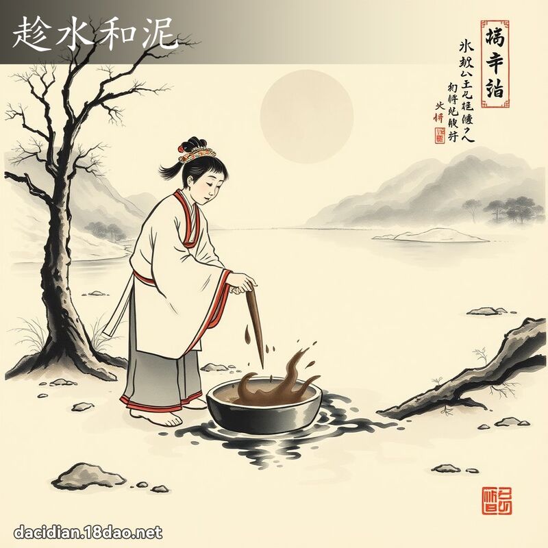 趁水和泥 配图