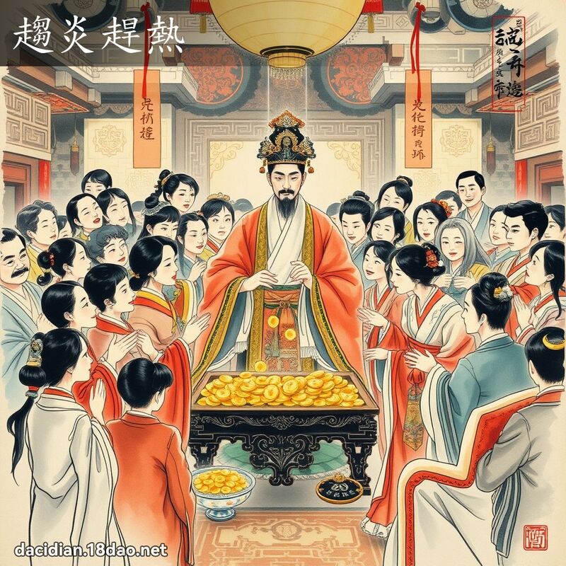 趋炎赶热 配图