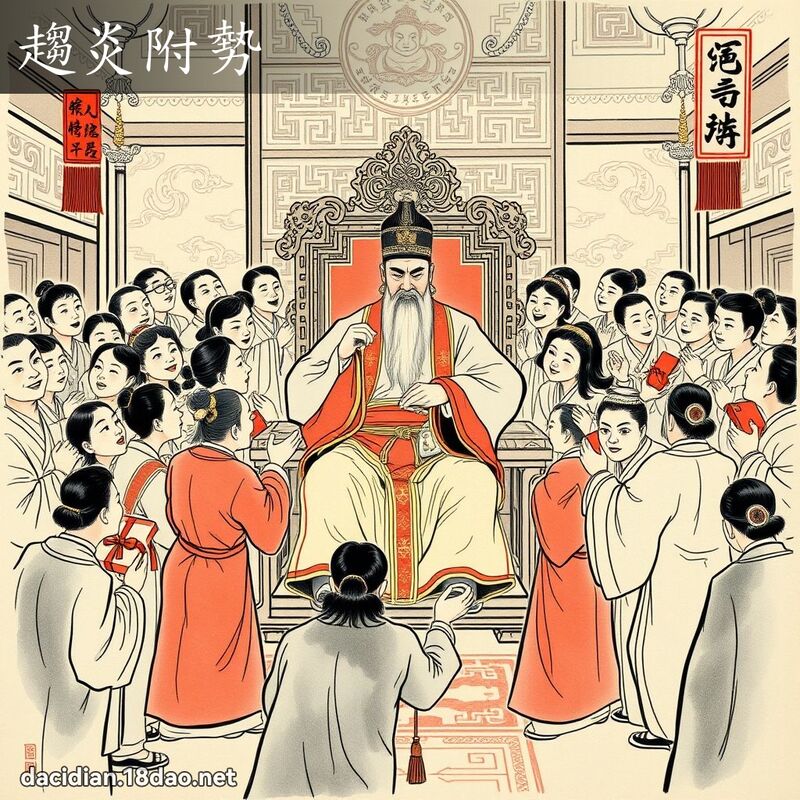 趋炎附势 配图
