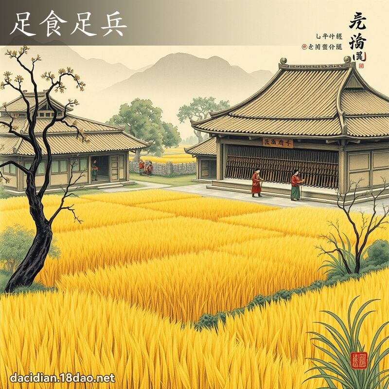 足食足兵 - 中华成语配图