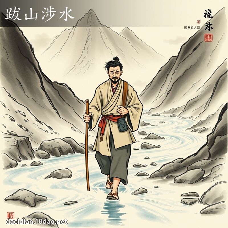 跋山涉水 配图