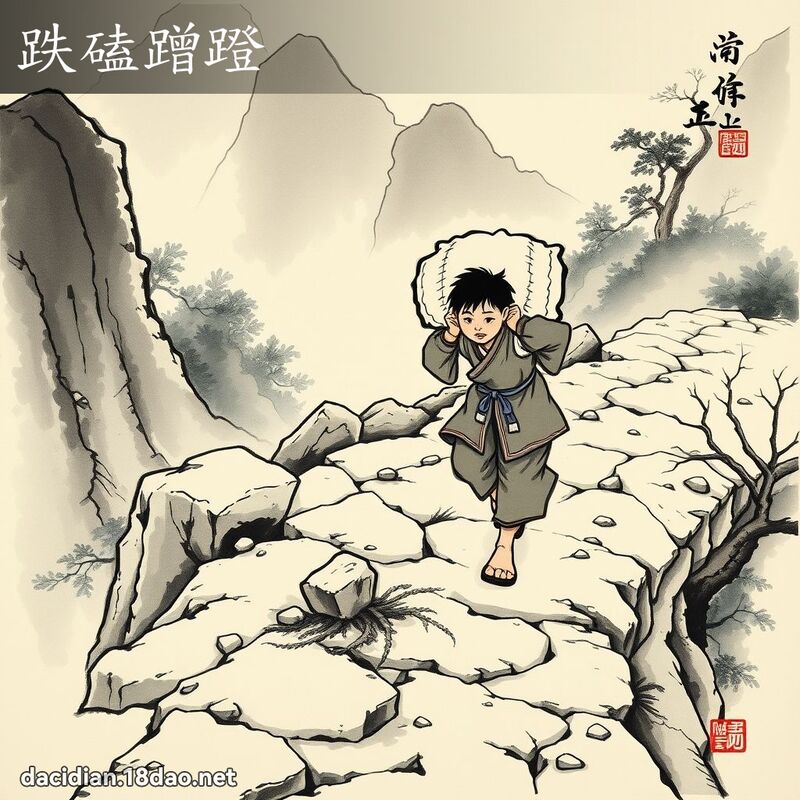 跌磕蹭蹬 配图