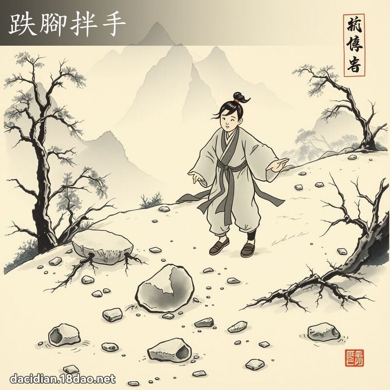 跌脚拌手 配图