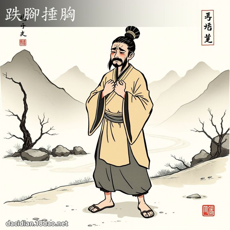 跌脚捶胸 配图