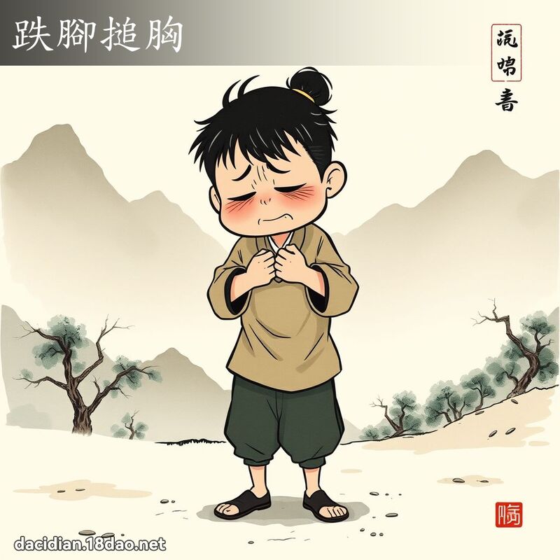 跌脚搥胸 配图