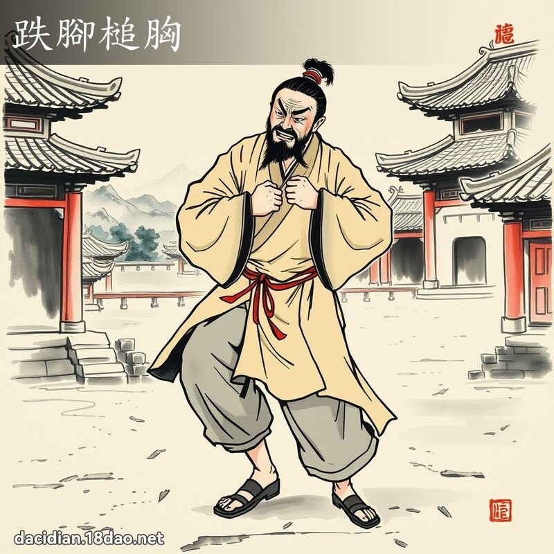 跌脚槌胸 配图