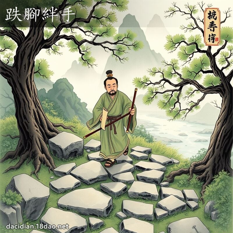 跌脚绊手 配图