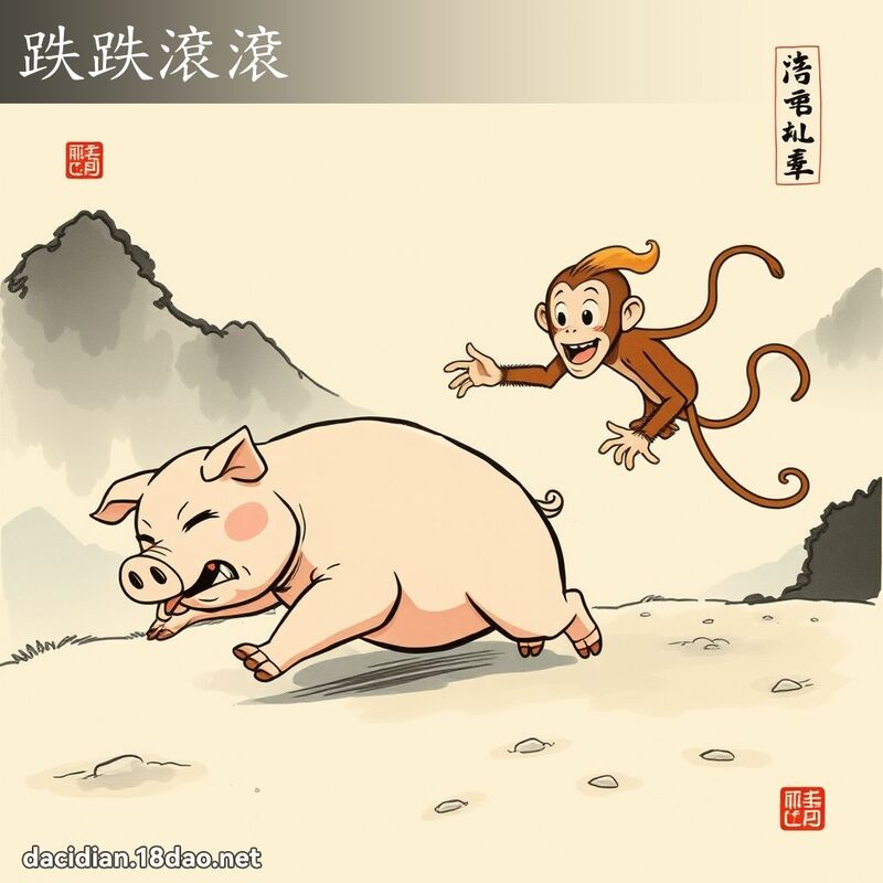 跌跌滚滚 配图